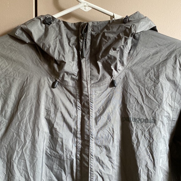 Patagonia Torrentshell Gray Hooded Rain Jacket Coat Windbreaker - Picture 2 of 10
